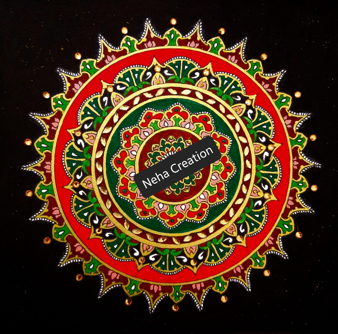 Artist creating mandala patterns for a 40-day mindfulness challenge