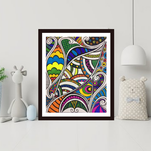mandala art with other art fusion