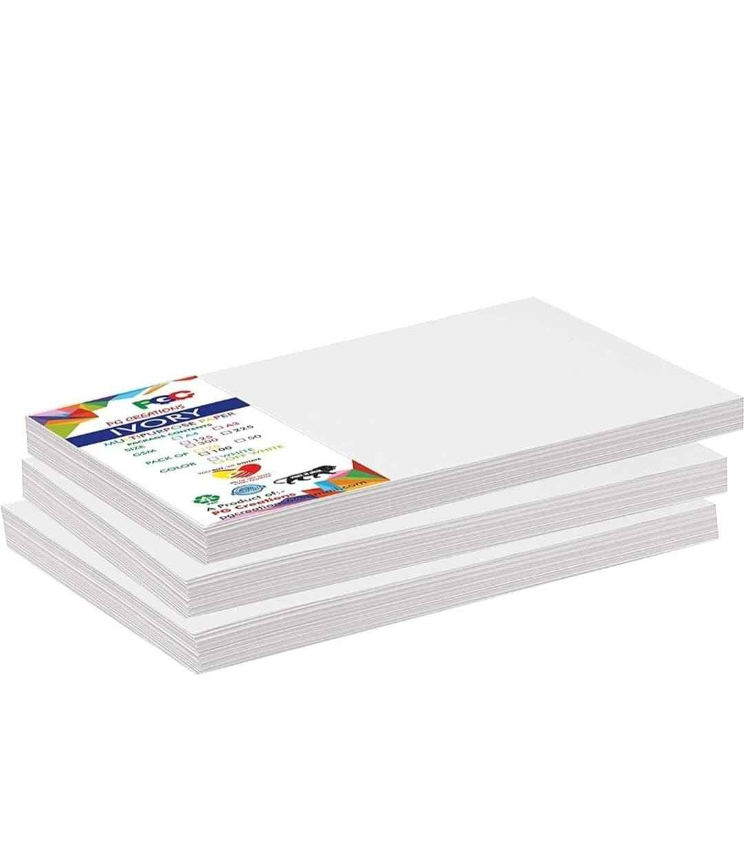 300 GSM Ivory Sheets: A4 Size (30 Sheets)