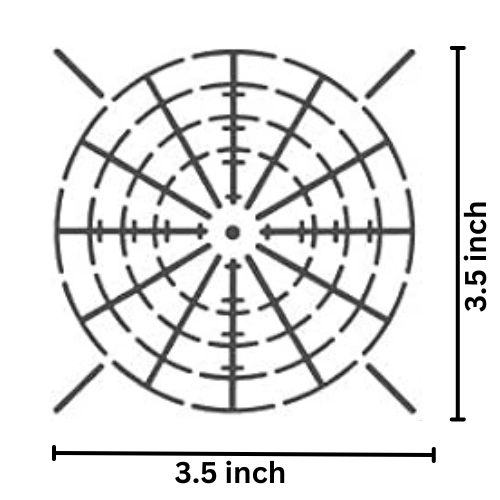Mandala Grid Stencils- 12 Sections 3.5 inch