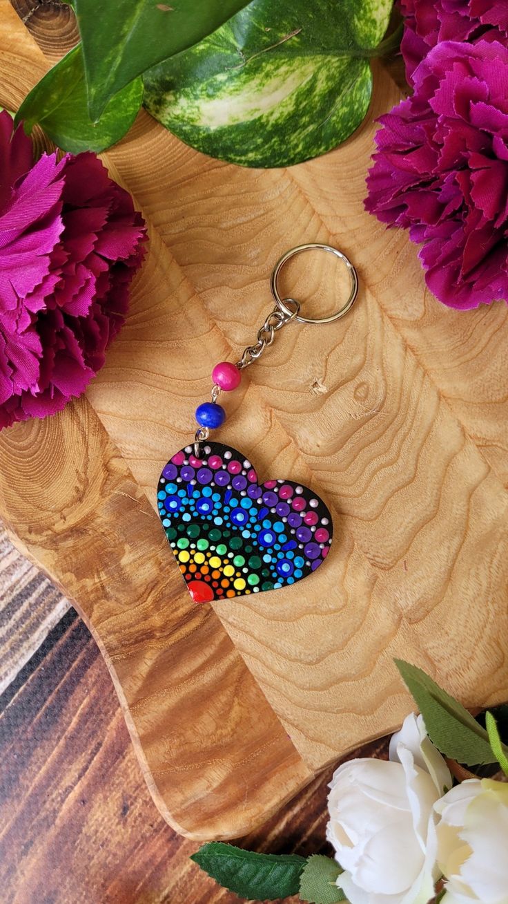 MDF DIY Heart Keychain