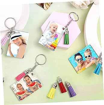 MDF DIY Keychain-Rectangle(6 Pieces)