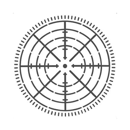 Mandala Grid Stencils- 16 Sections 7.9 inch