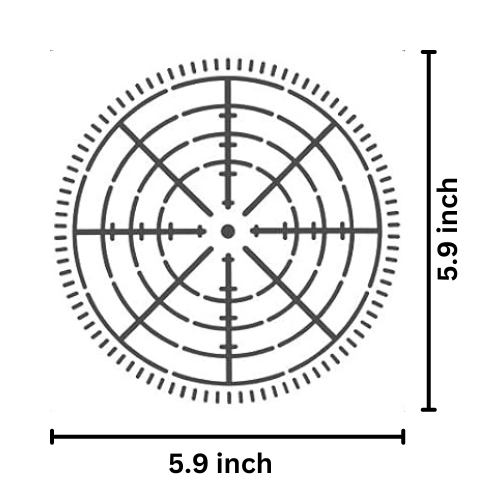 Mandala Grid Stencils- 16 Sections 7.9 inch