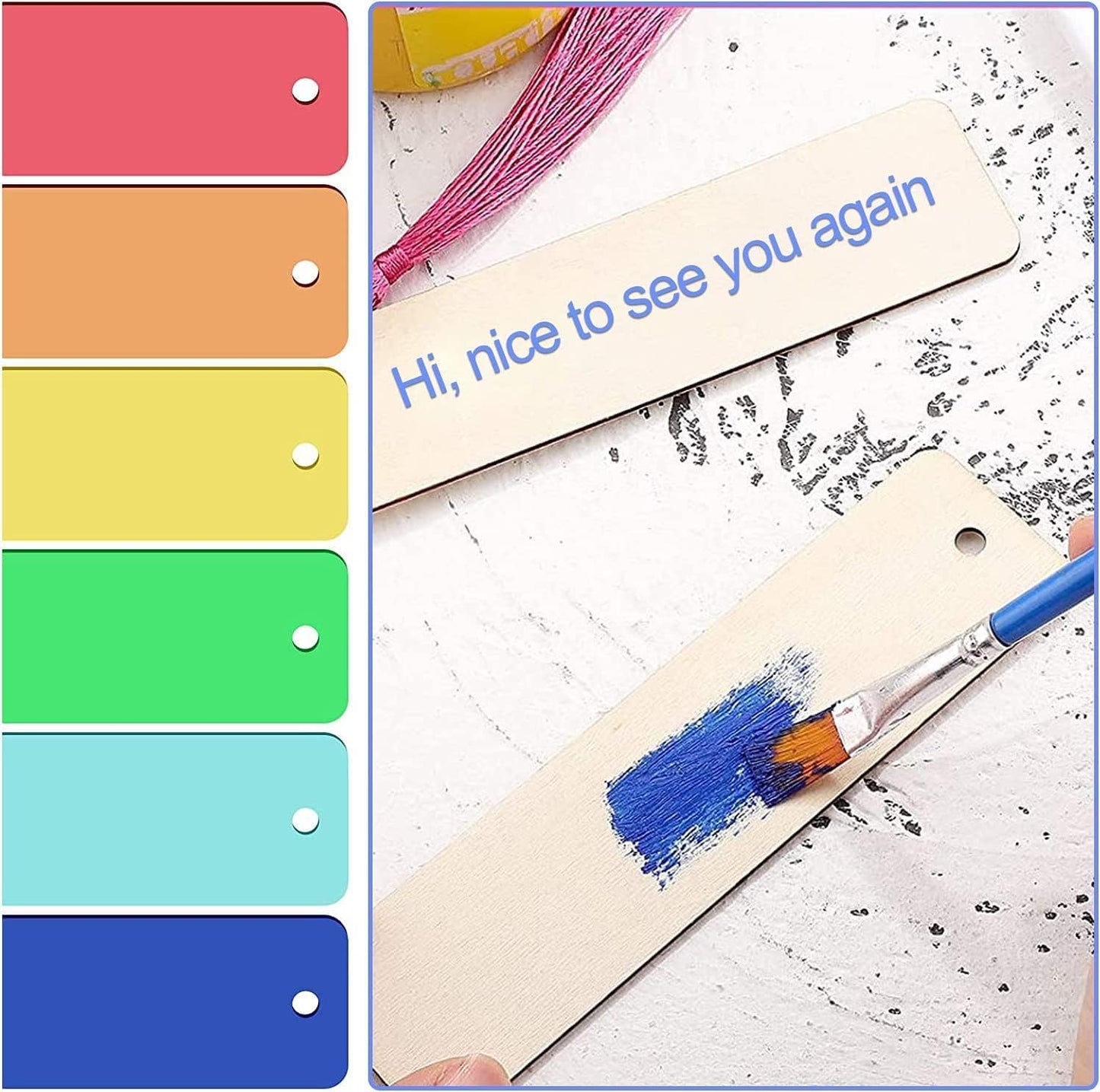 Mandala art Wooden bookmark