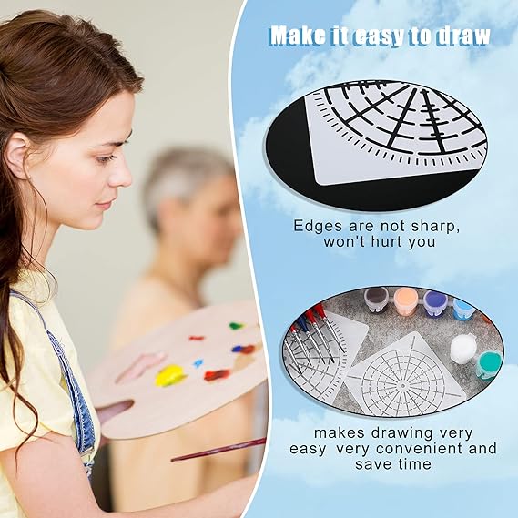 Mandala Grid Stencils- 12 Sections 3.5 inch