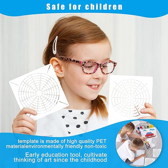 Mandala Grid Stencils- Sub Sections 7.9 inch