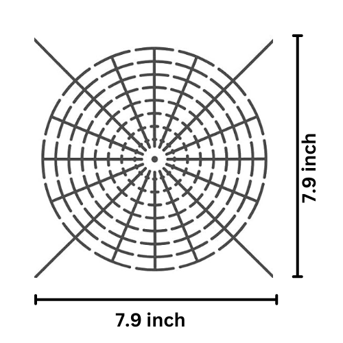 Mandala Grid Stencils- 16 Sections 7.9 inch