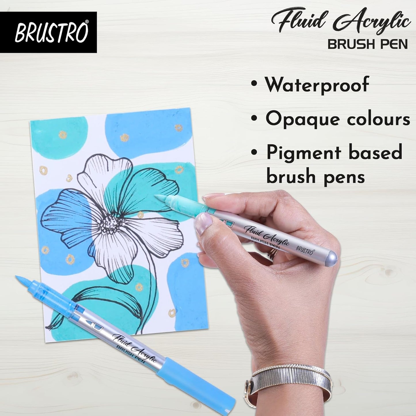 Fluid Acrylic Brush Pen | Set of 14 - Neha Creation: Mandala All-in-one Store