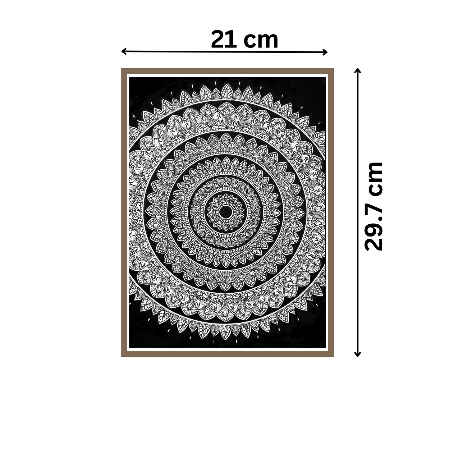 Black & White Beauty intricate mandala