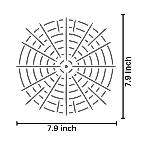 Mandala Grid Stencils- Sub Sections 7.9 inch