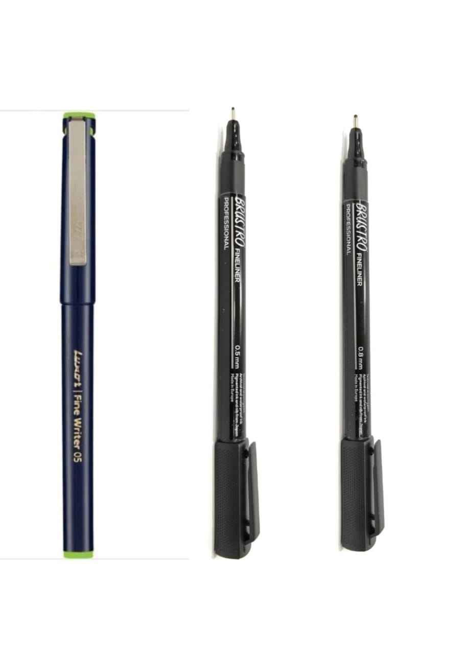 Walk through mandala book with Brustro Fine Liners and Luxor Practice Pen