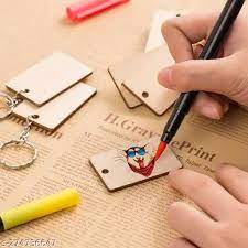 MDF DIY Rectangle Keychain