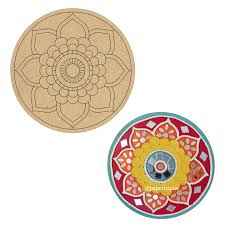 Set of 8 MDF Plain Round Circle