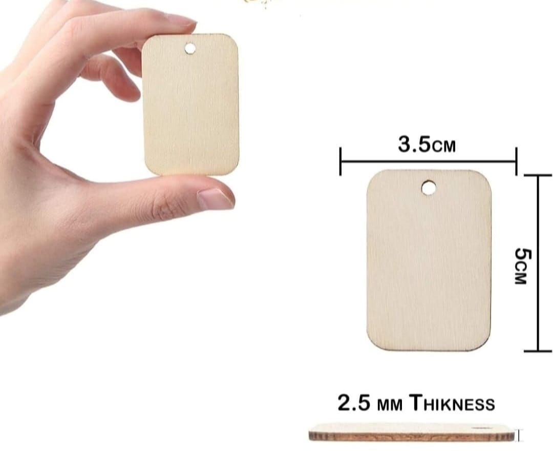 MDF DIY Rectangle Keychain