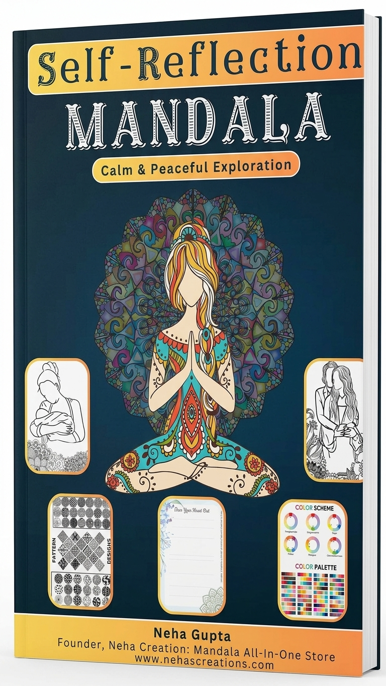 Self-Reflection Mandala Journal | Mindfulness, Emotional Healing & Stress Relief Art Book