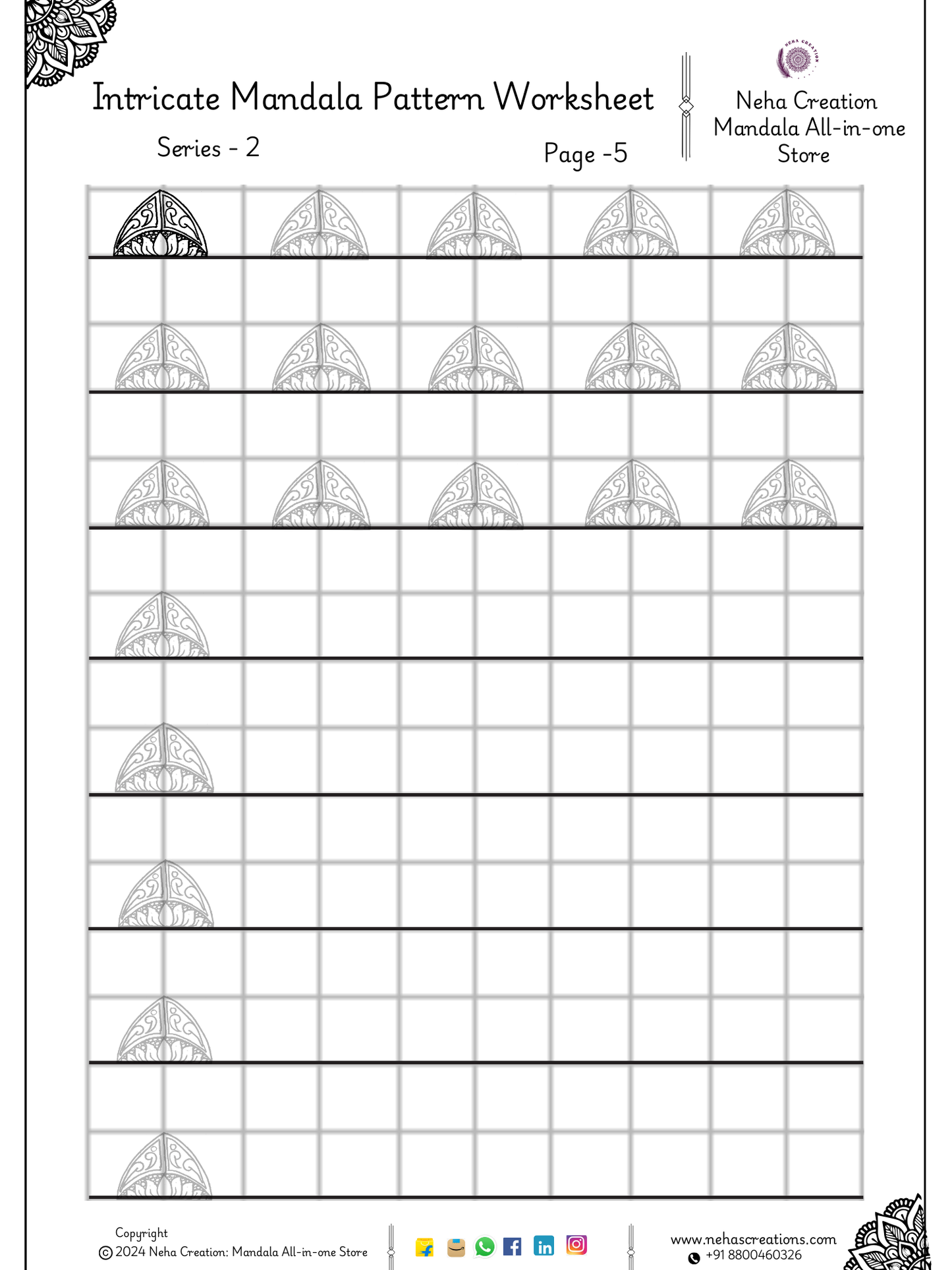 mandala pattern worksheet