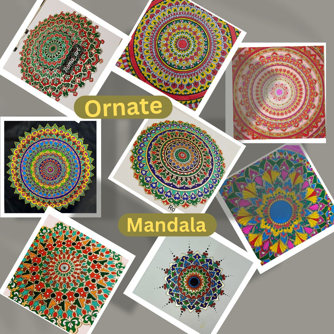 Beginner learning mandala art at home in India