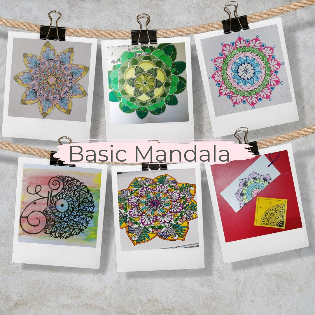 Certified mandala artist creating detailed mandala artwork in India