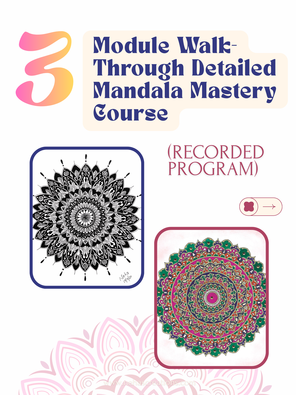 Online Mandala Course for Beginners – 3 Module Mandala Certification P ...