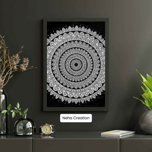 mandala art design with intricate circular patterns for stress relief