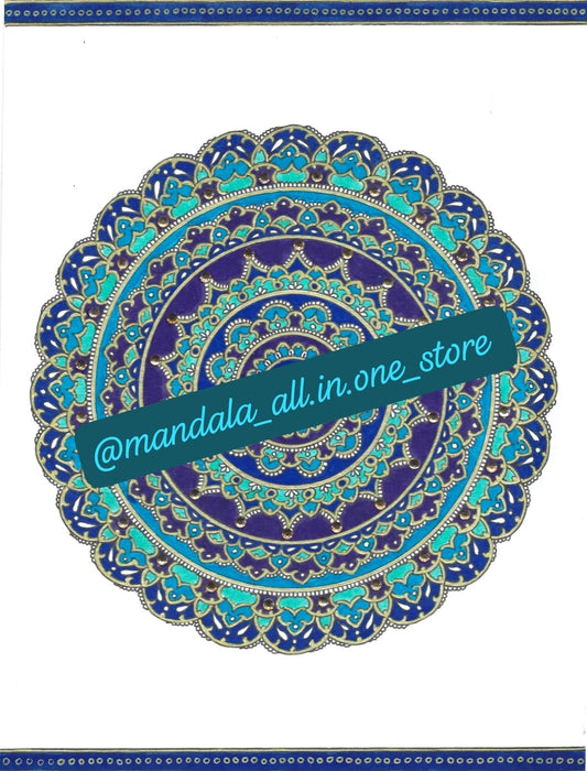Beginner-friendly mandala using shades of one color for visual harmony