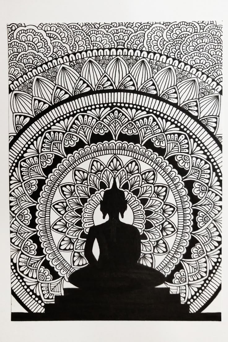 Spiritual Buddhist mandala circle illustrating concepts of impermanence