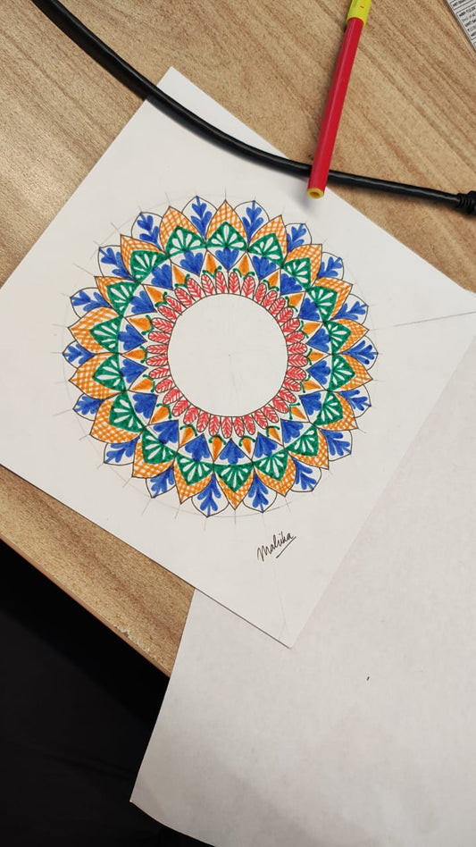 A mandala art drawing.