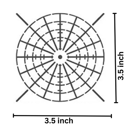 Mandala Grid Stencils- 16 Sections 3.5 inch