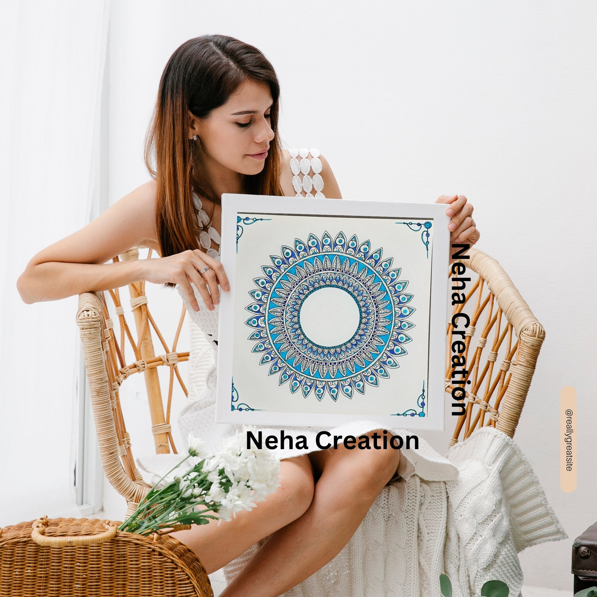 Shades Of Blue mandala 
