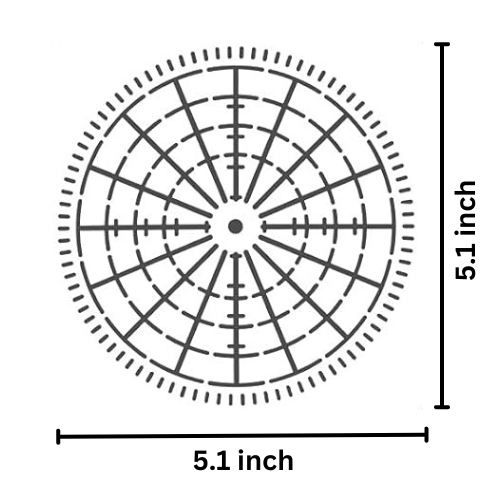 Mandala Grid Stencils- 16 Sections 5.1 inch
