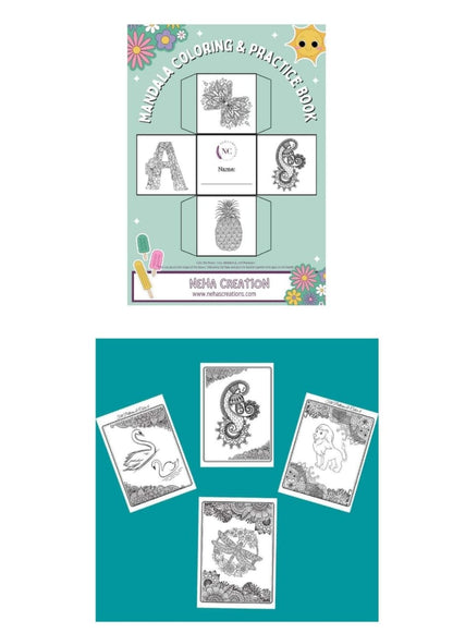 mandala coloring and learning book comb