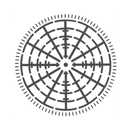 Mandala Grid Stencils- 12 Sections 5.1 inch