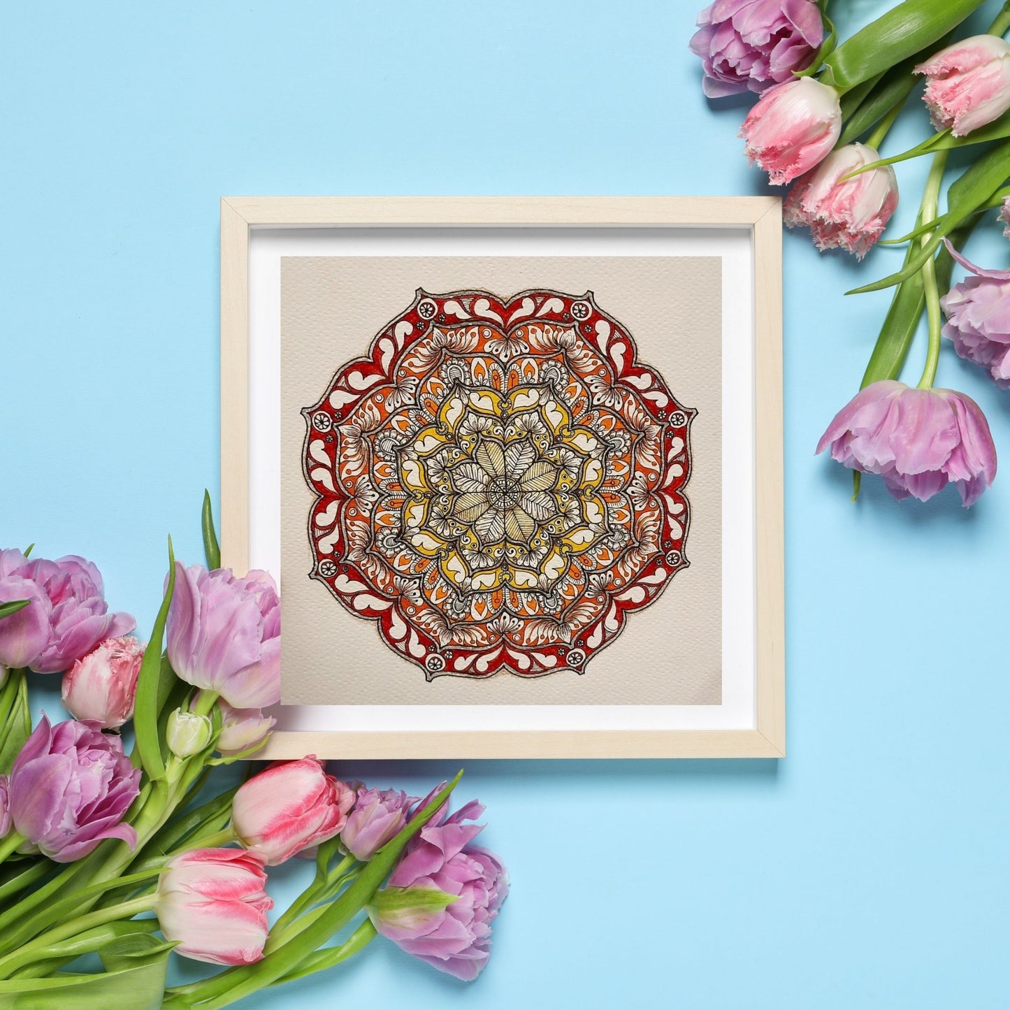 Mini Colorful Intricate Mandala Painting