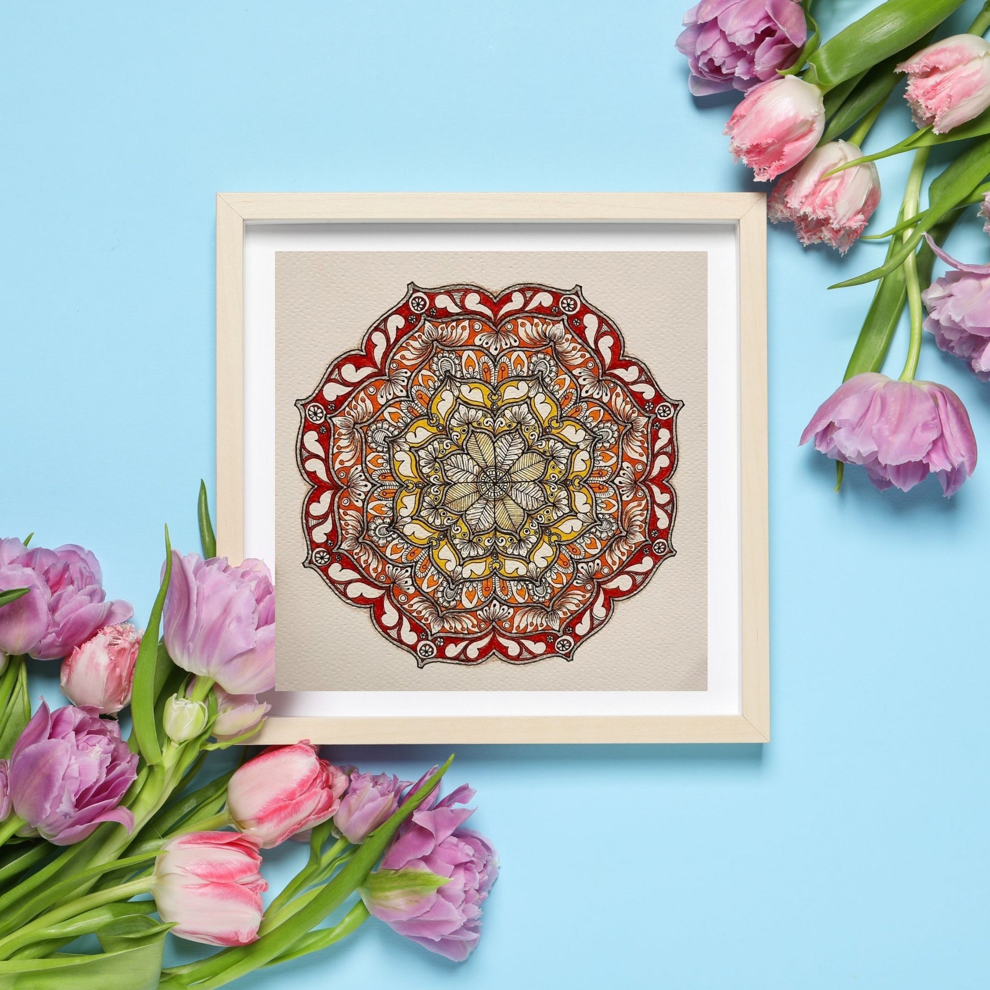 Mini Colorful Intricate Mandala Painting