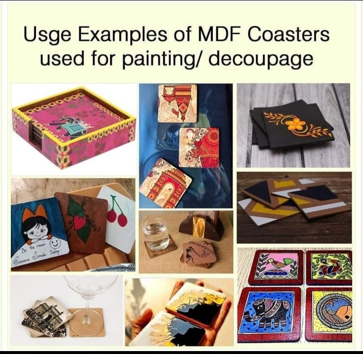 MDF DIY Coaster Square- 3.5"