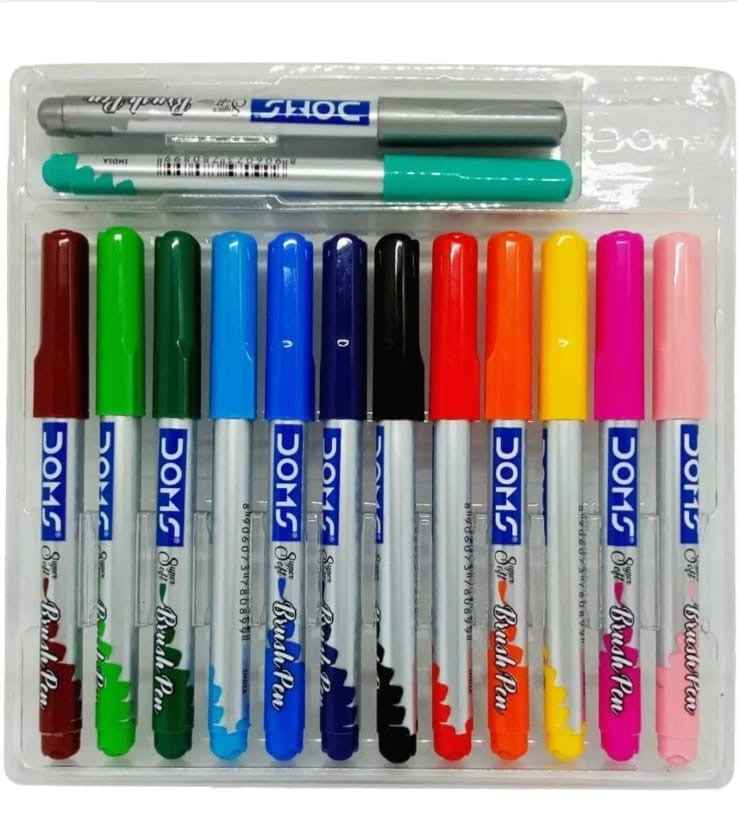 Brush Pen Mandala Art Pen Set Price Brush Pens Set 14 Shades- DOMS
