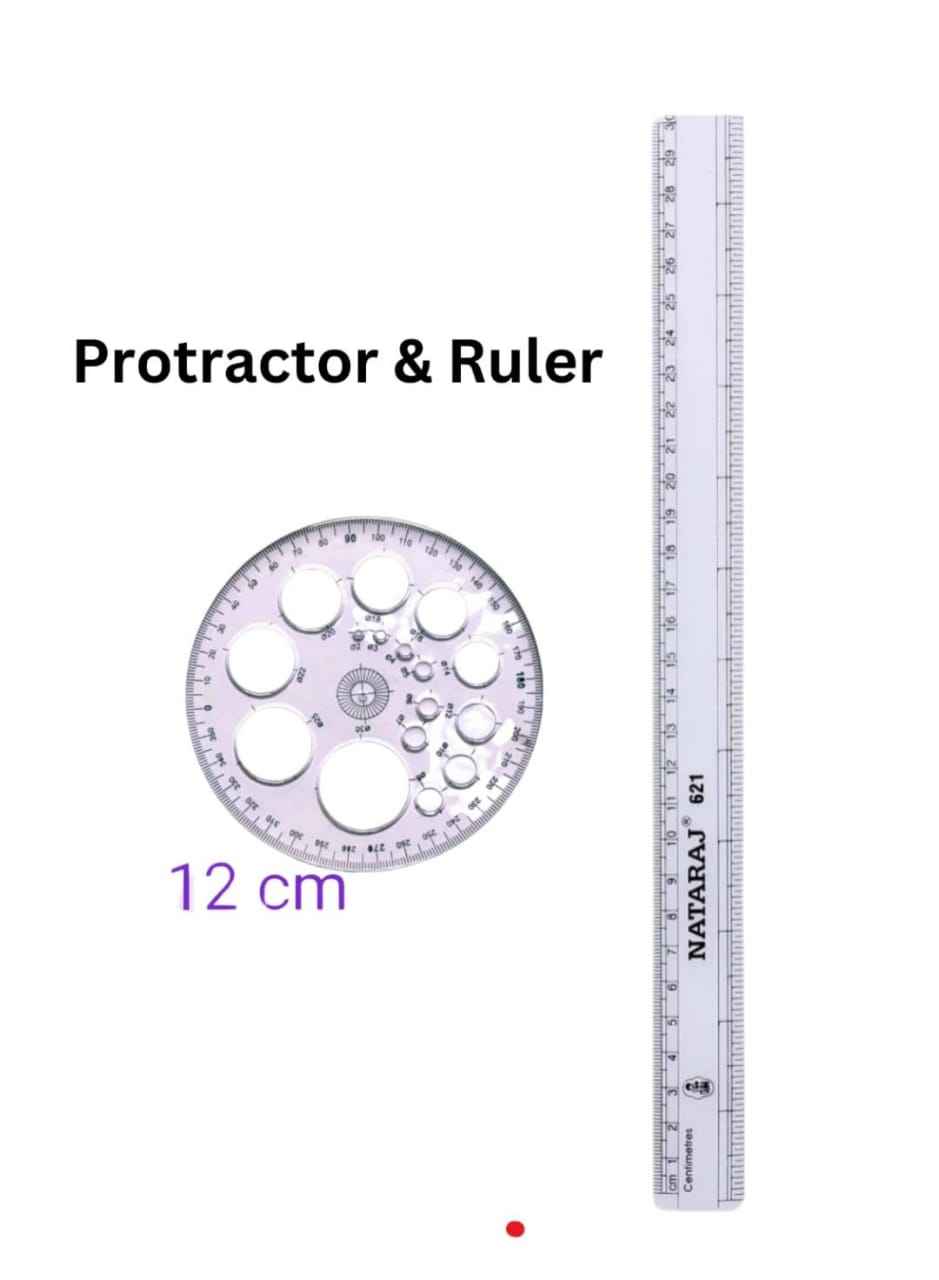 Ruler + Protractor (COMBO) – Neha Creation: Mandala All-in-one Store