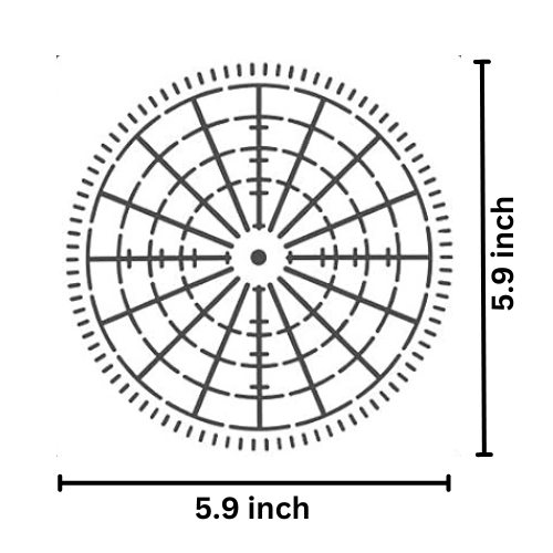 Mandala Grid Stencils-16 Sections 5.9 inch