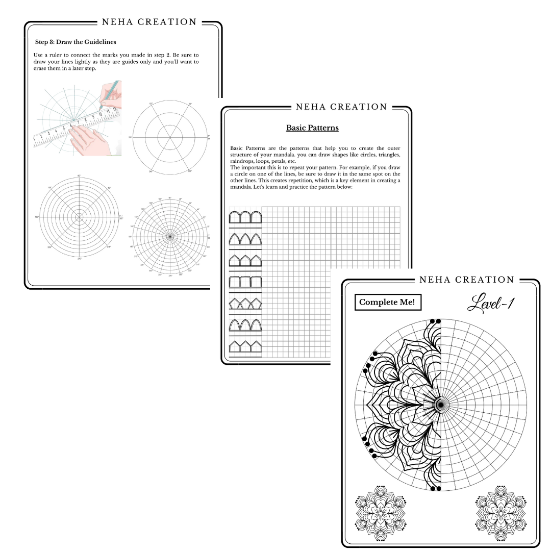 mandala learning and coloring Book