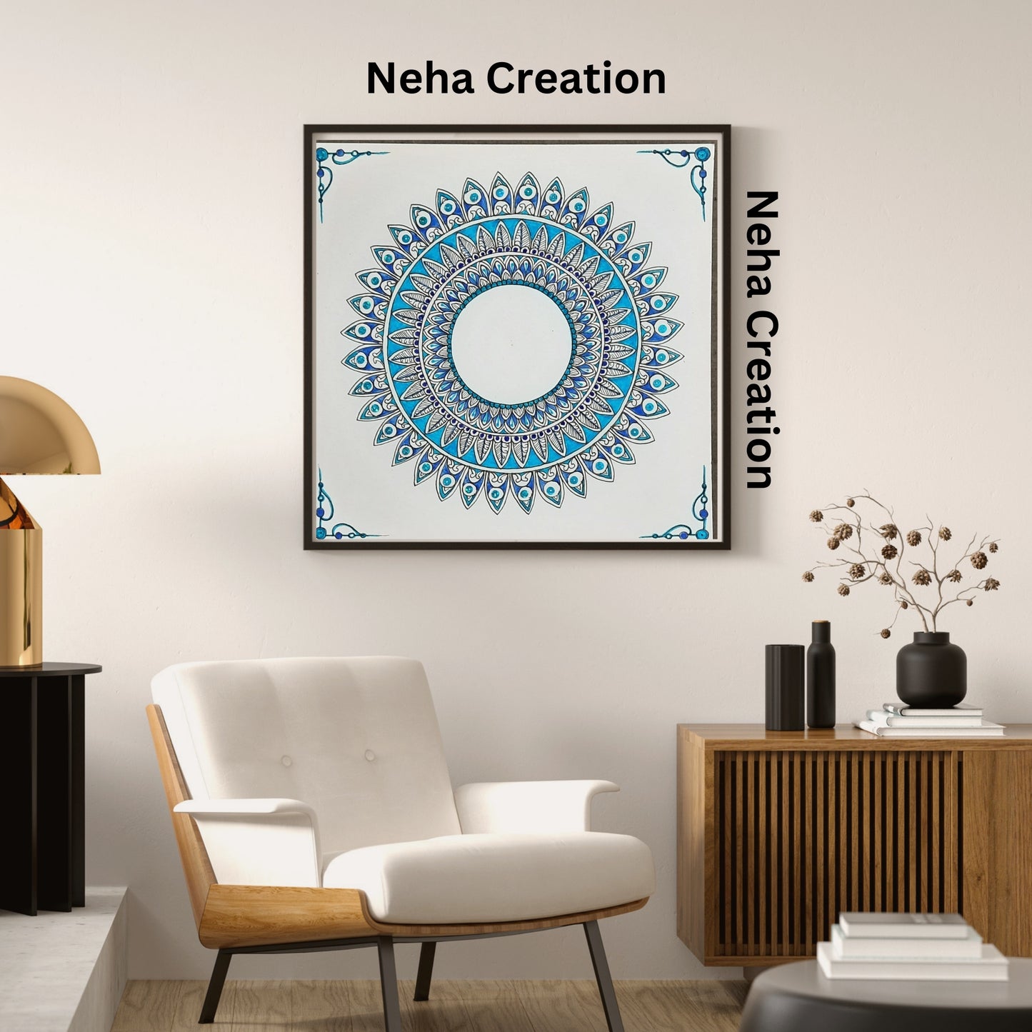 Shades Of Blue mandala 