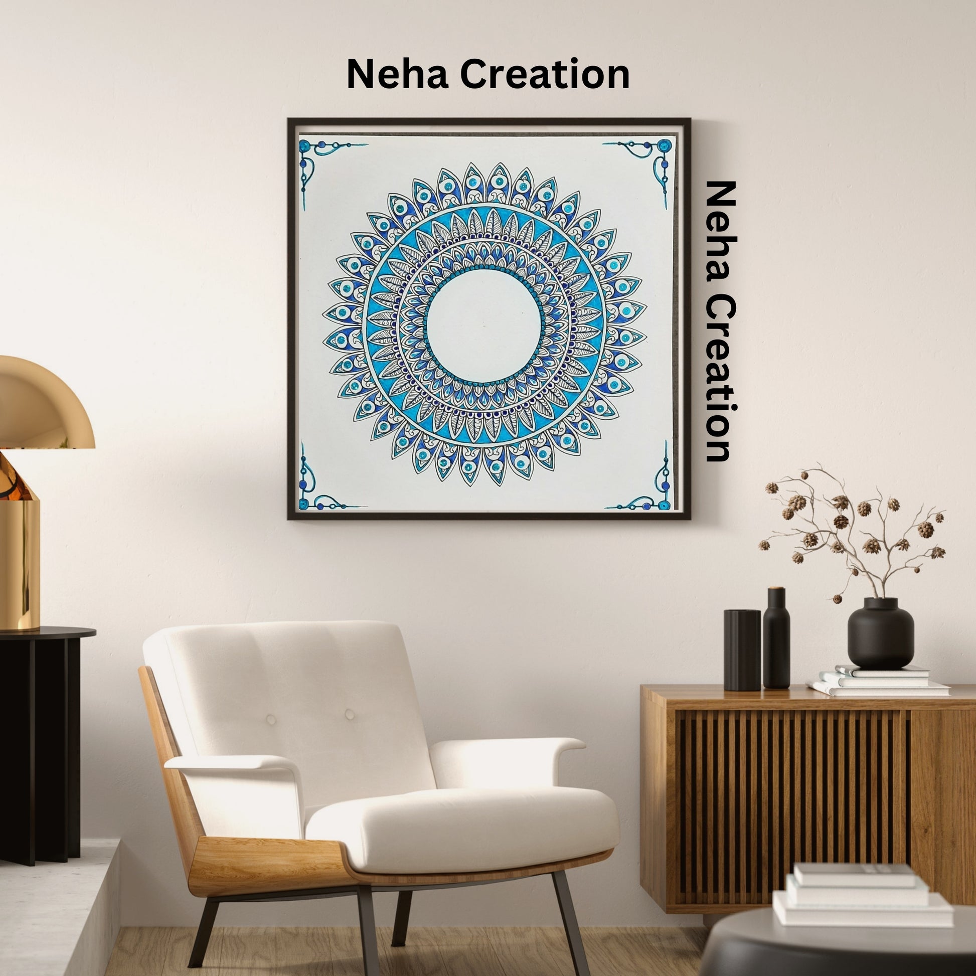 Shades Of Blue mandala 