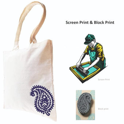 VantageKart Natural  Cotton Plain Tote Shopping Bags