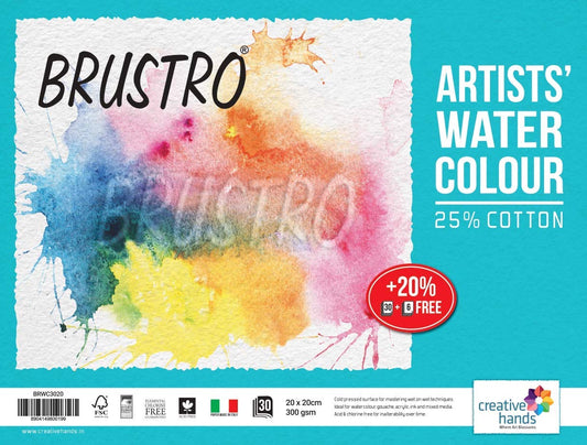 Watercolor Cold Pressed Square Paper 300gsm 20x20cm (30)
