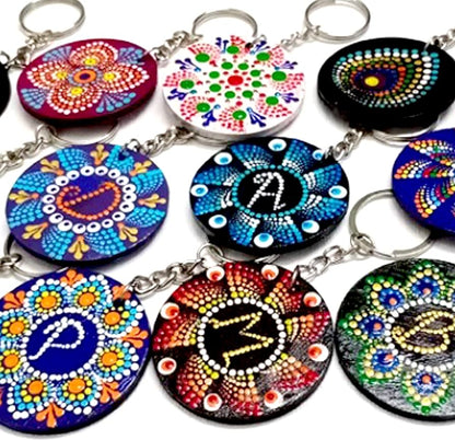 MDF DIY circle Keychain