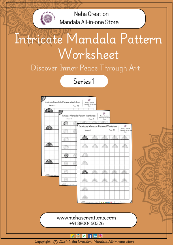 Intricate Mandala Pattern E-Worksheet PDF – Series 1 – Neha Creation ...
