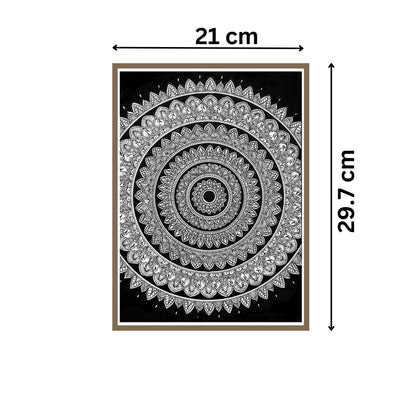 Black & White Beauty intricate mandala