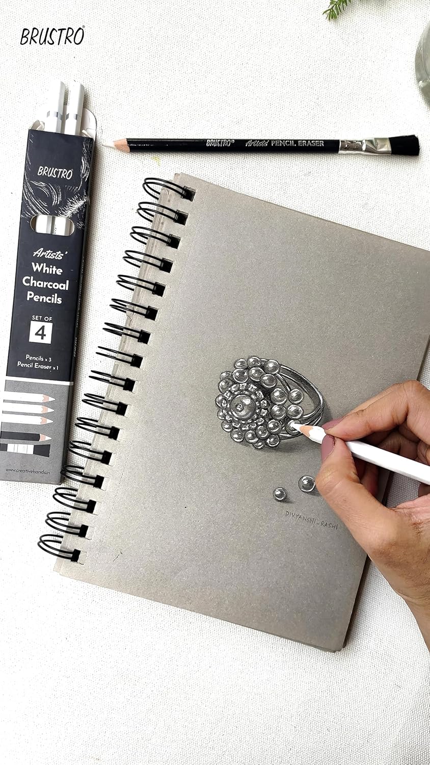 White  Pencil White Eraser 
