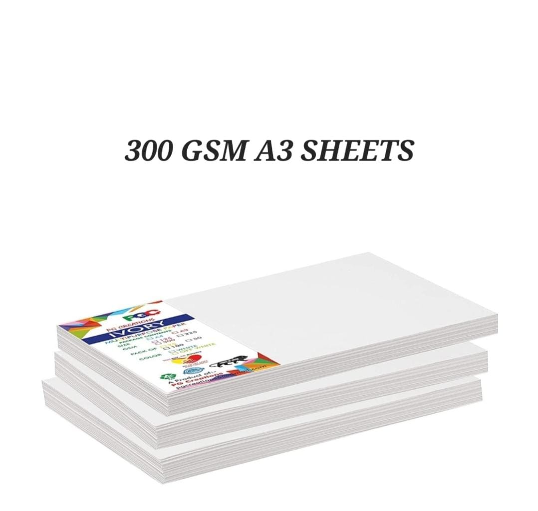 300 GSM Ivory A3 Size Sheet