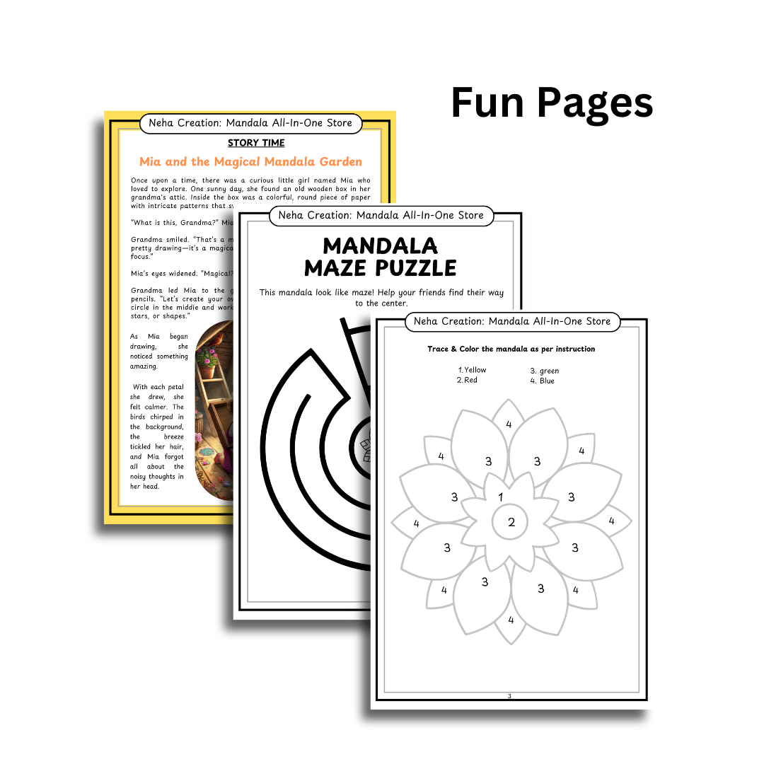  Mandala learning book for Kids
